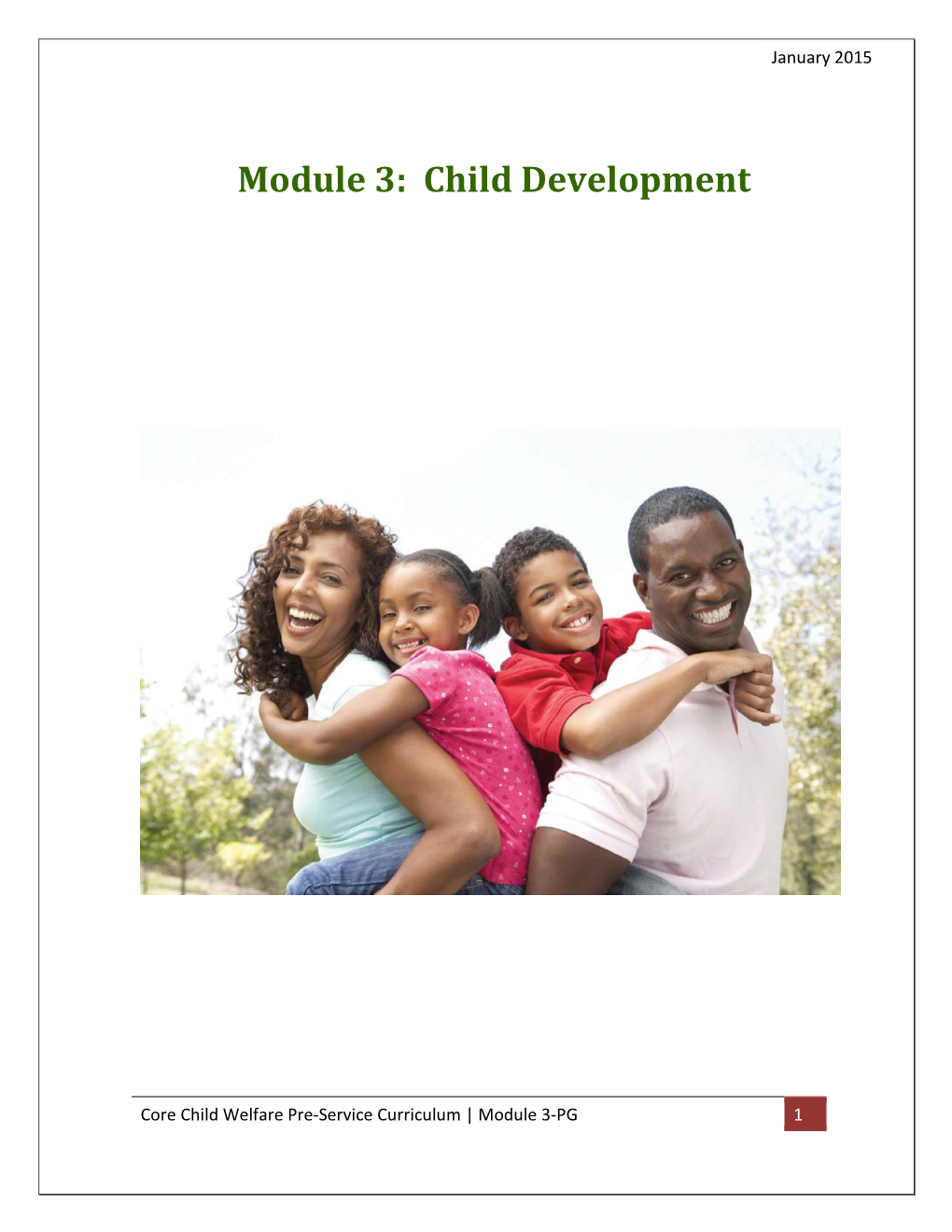 Core Child Welfare Pre-Service Curriculum | Participant Guide