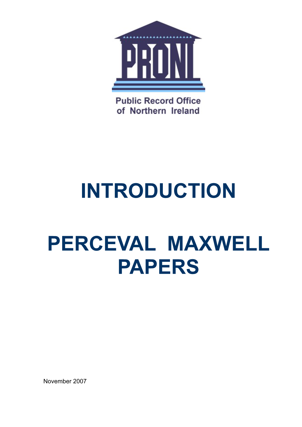 Introduction to the Perceval-Maxwell Papers