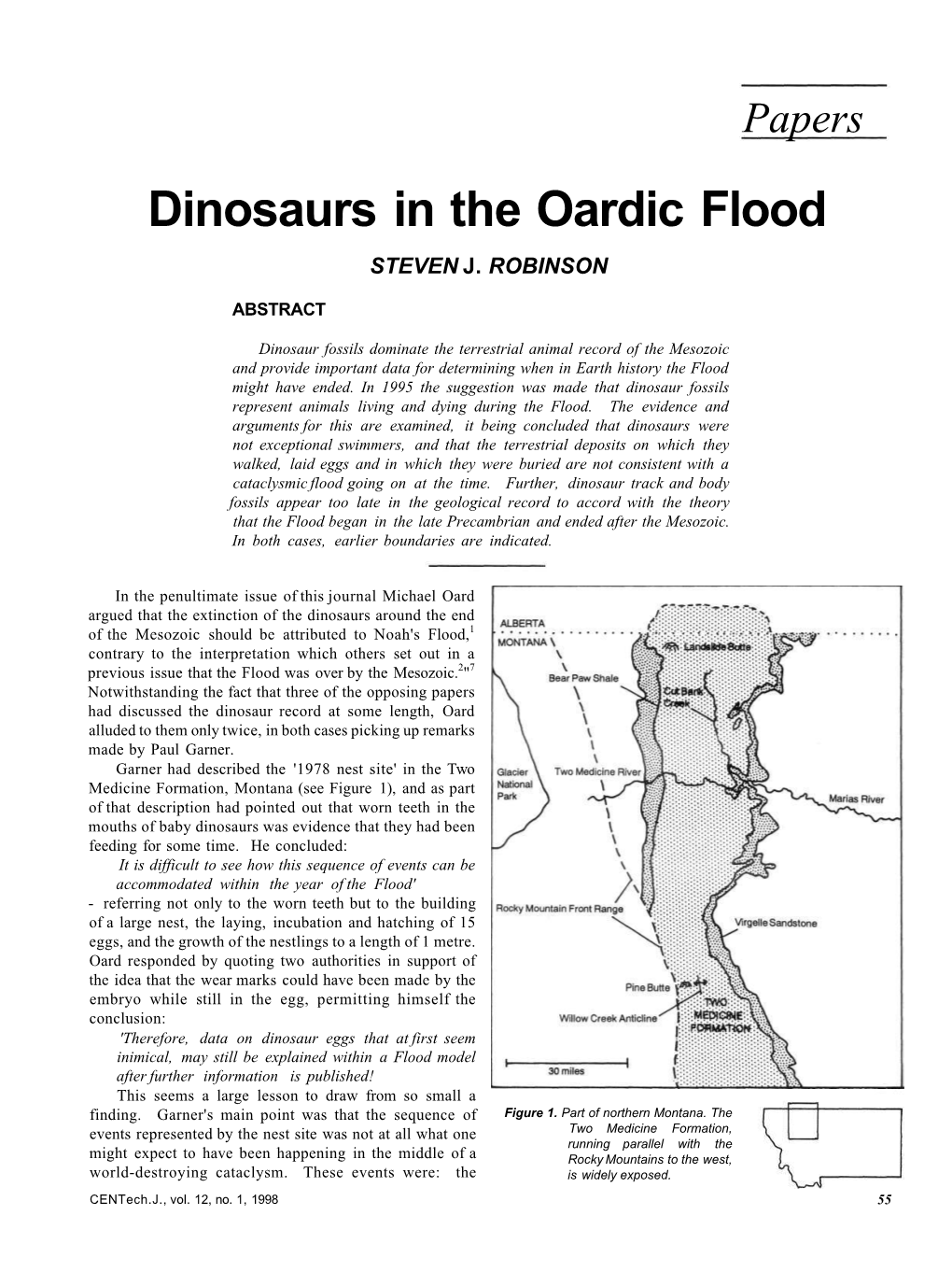 Dinosaurs in the Oardic Flood STEVEN J