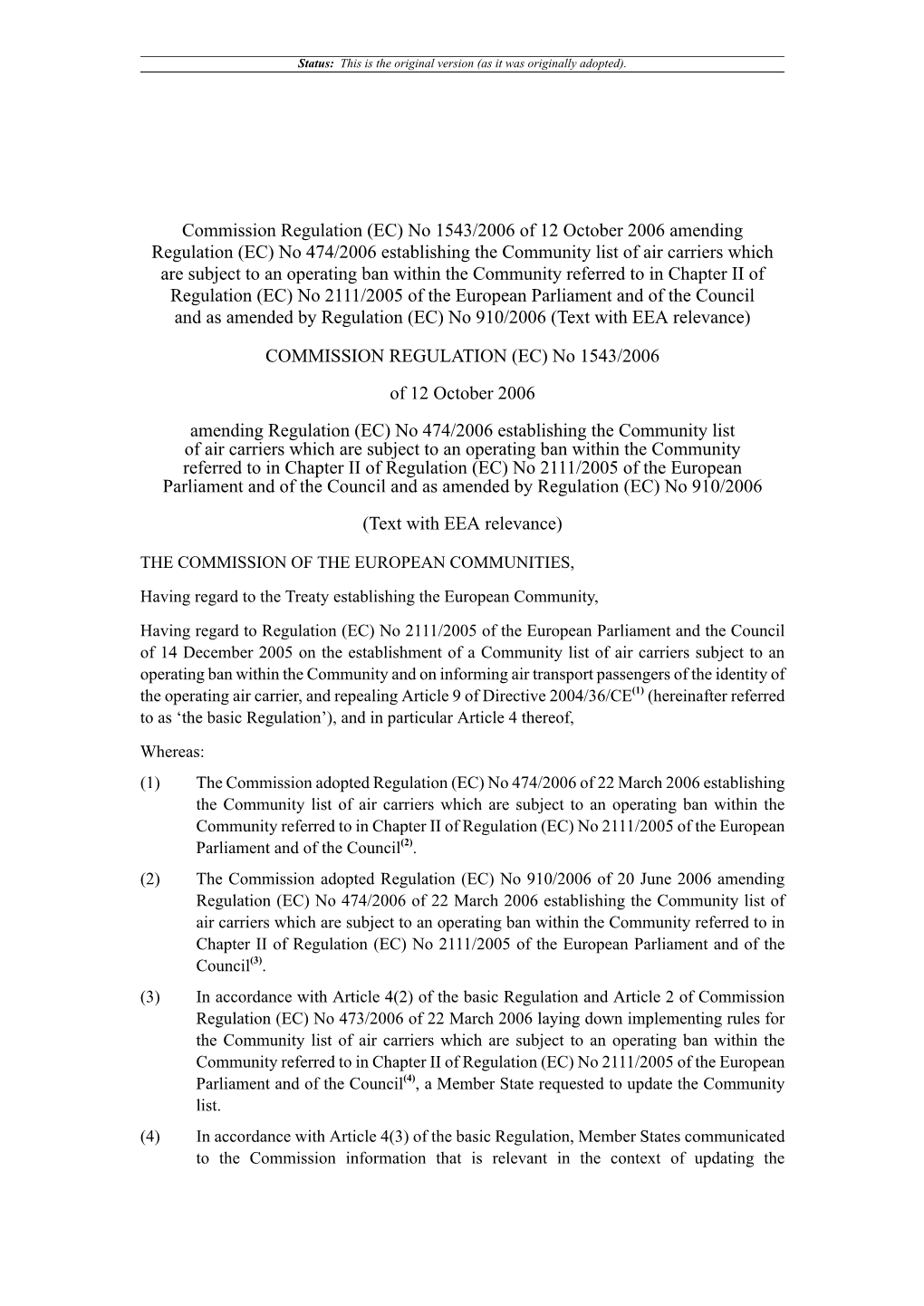 Commission Regulation (EC)