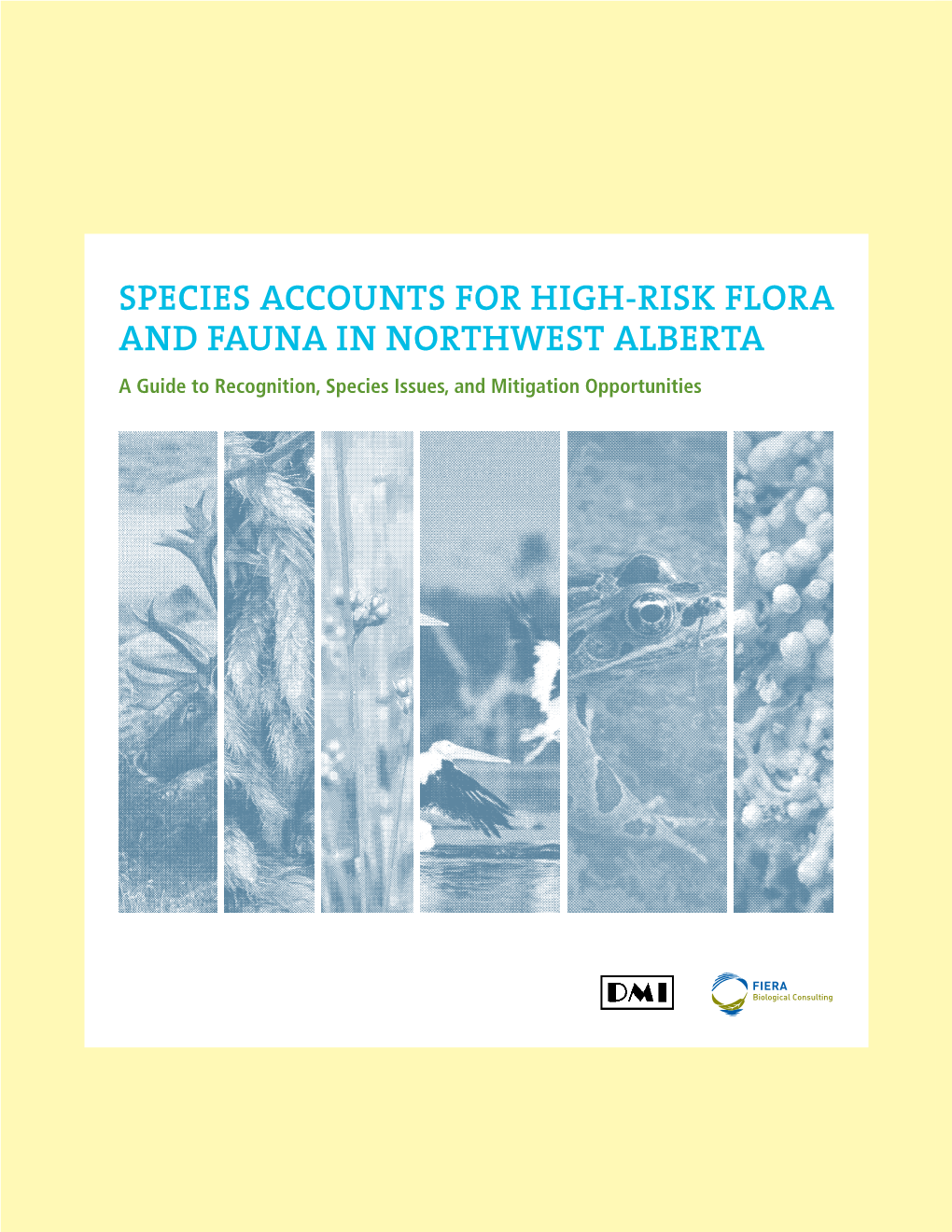 Species฀accounts฀for฀high-Risk฀flora฀ And฀fauna฀in฀northwest฀alberta a Guide to Recognition, Species Issues, and Mitigation Opportunities