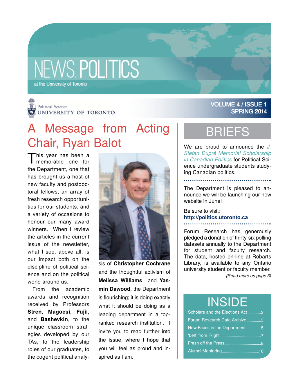 A Message from Acting Chair, Ryan Balot