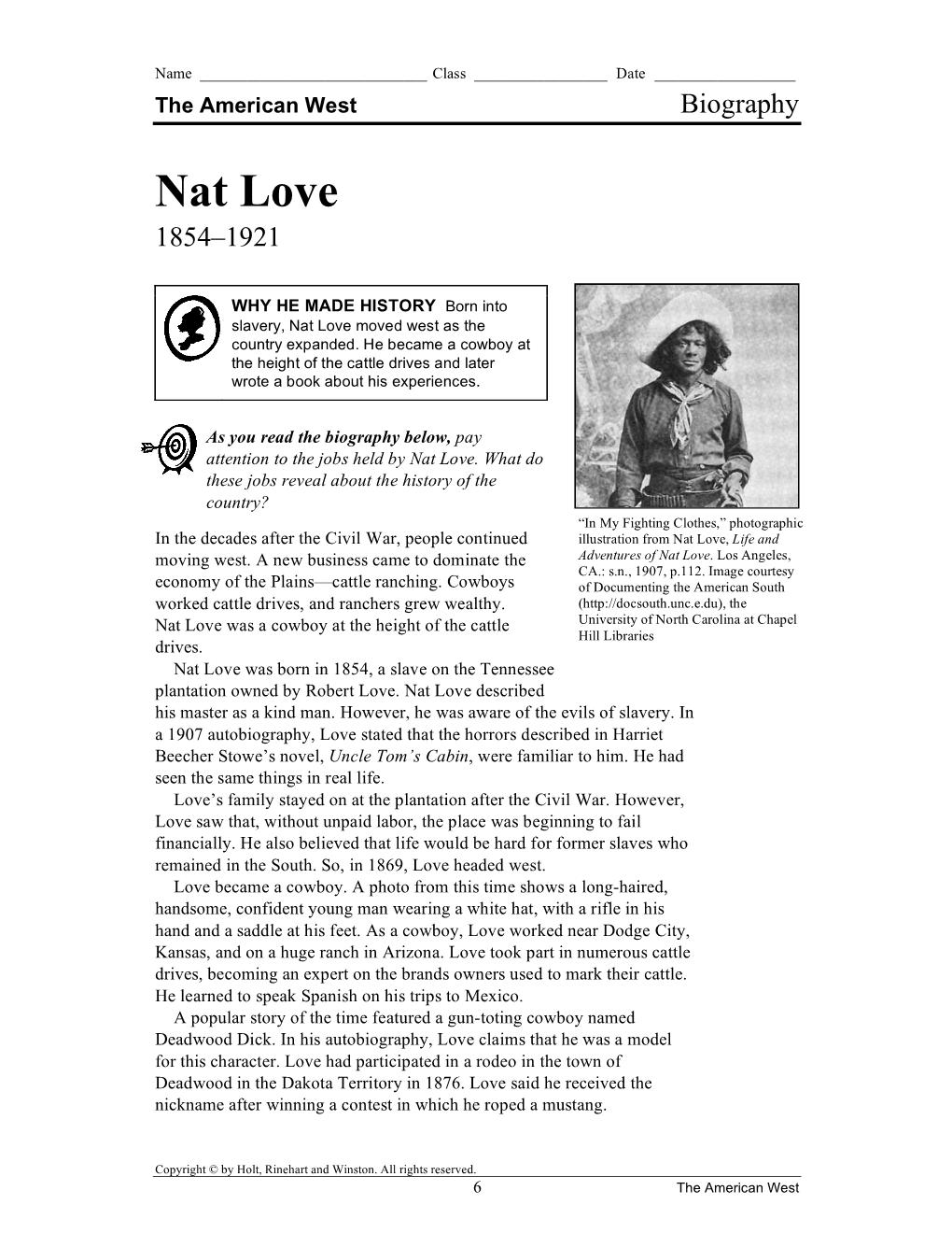 Nat Love 1854–1921