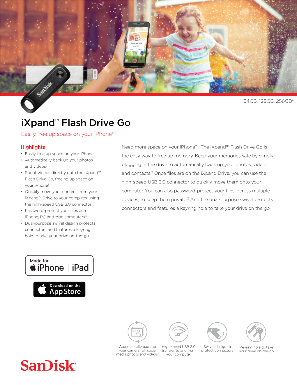 Data Sheet: Ixpand Flash Drive Go