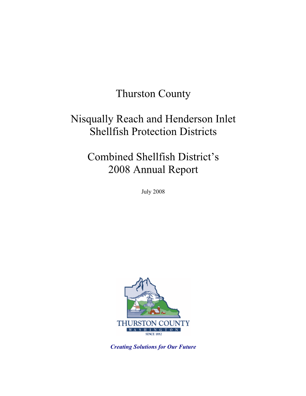 Nisqually Reach and Henderson Inlet Shellfish Protection Districts