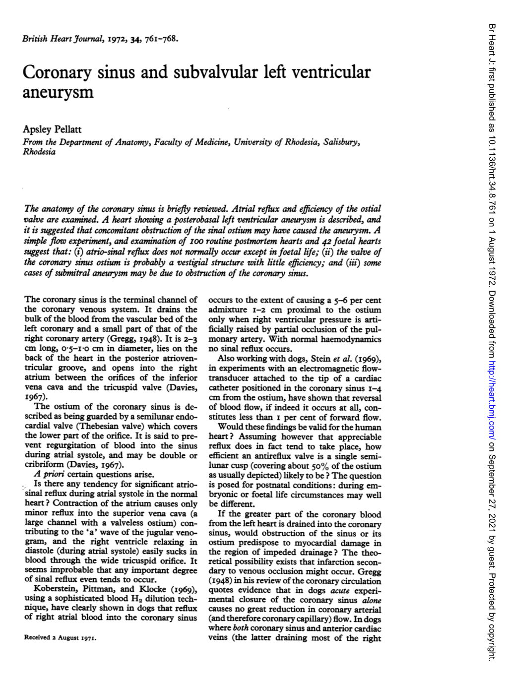 Coronary Sinus Andsubvalvular Left Ventricular