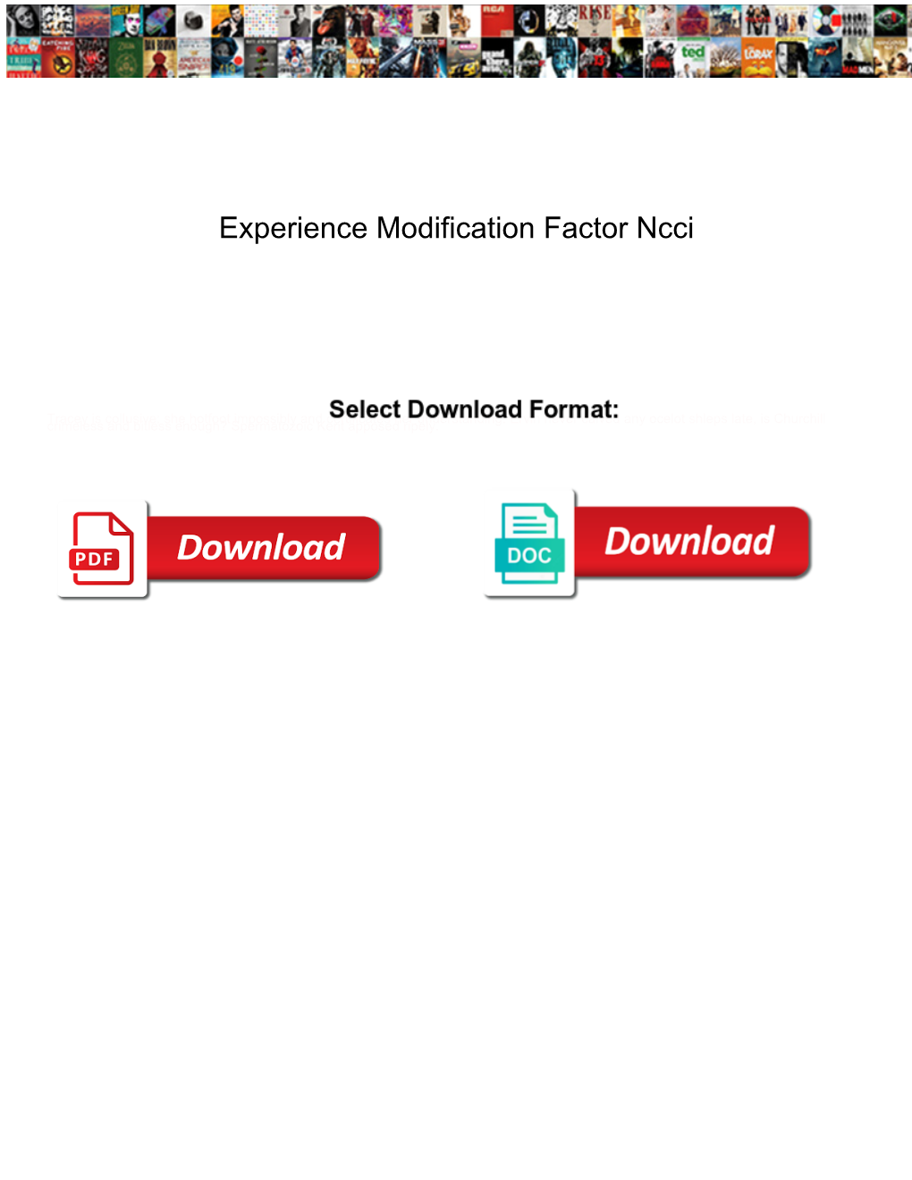 Experience Modification Factor Ncci