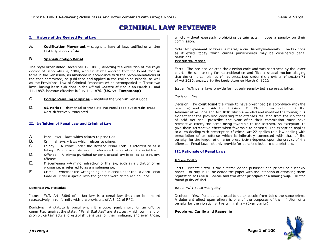 Criminal Law Midterm Reviewer