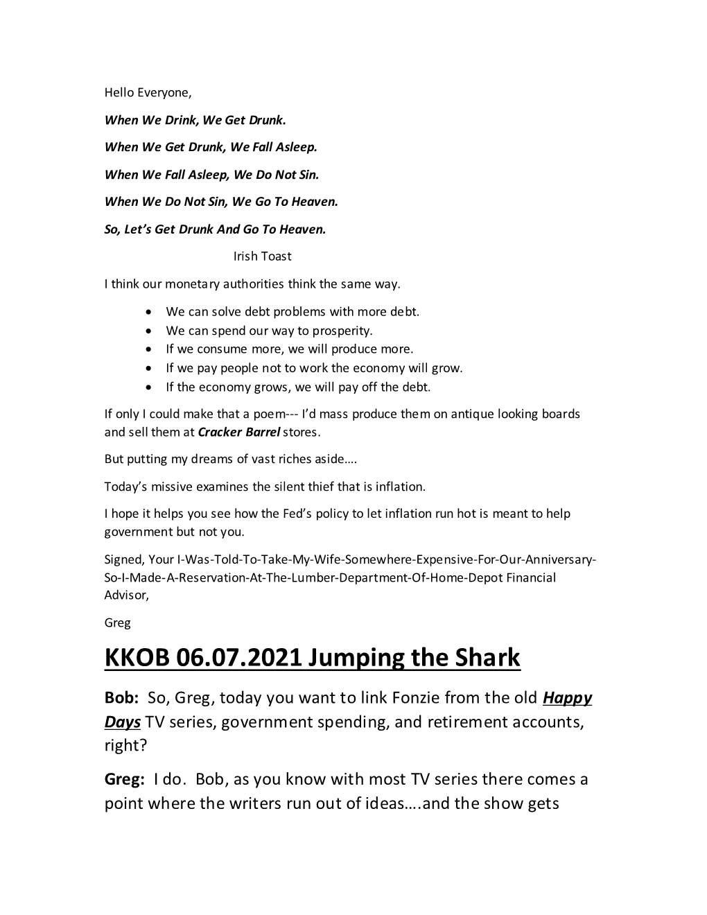 KKOB 06.07.2021 Jumping the Shark