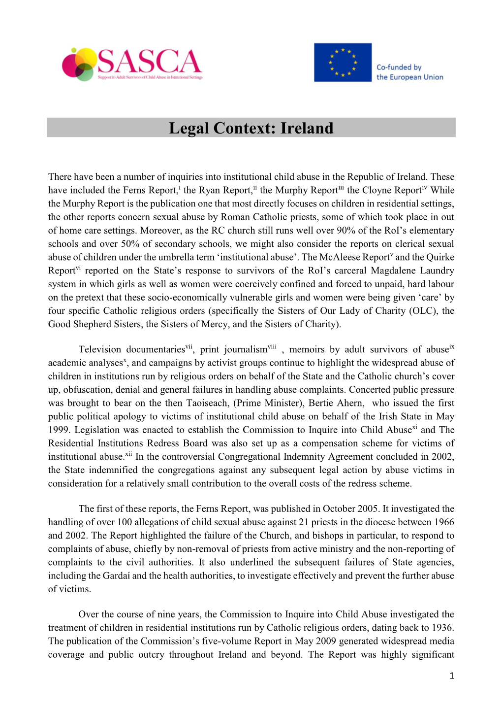 Legal Context: Ireland