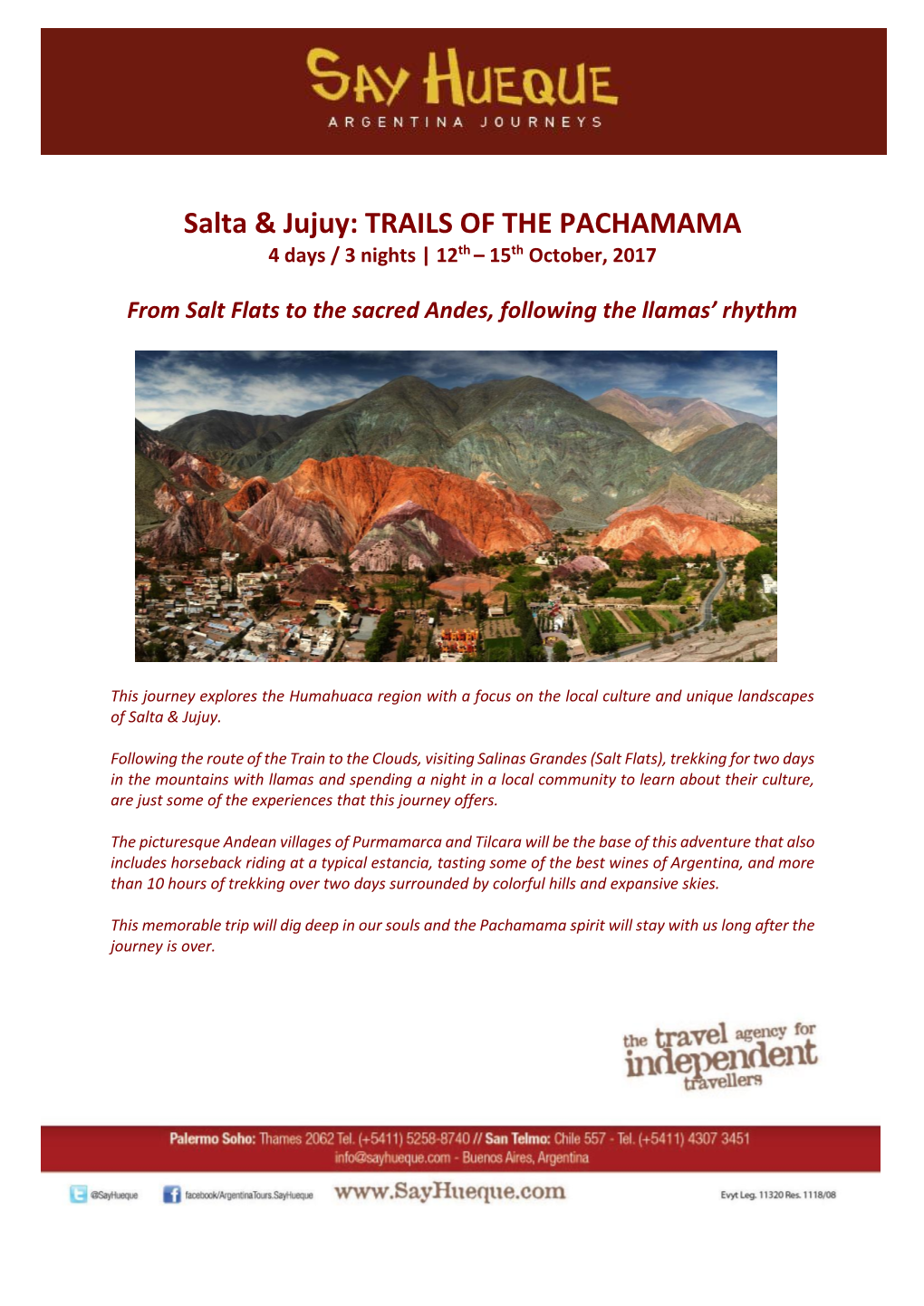 Salta & Jujuy: TRAILS of the PACHAMAMA