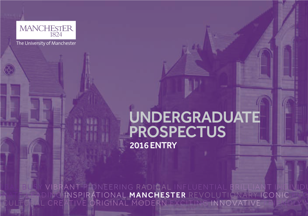 Undergraduate Prospectus 2016 Entry