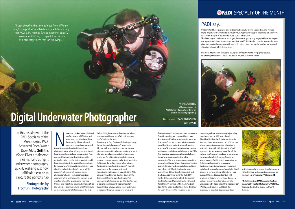 Digital Underwater Photographer