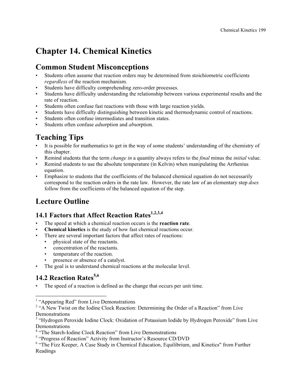 Chapter 14. Chemical Kinetics