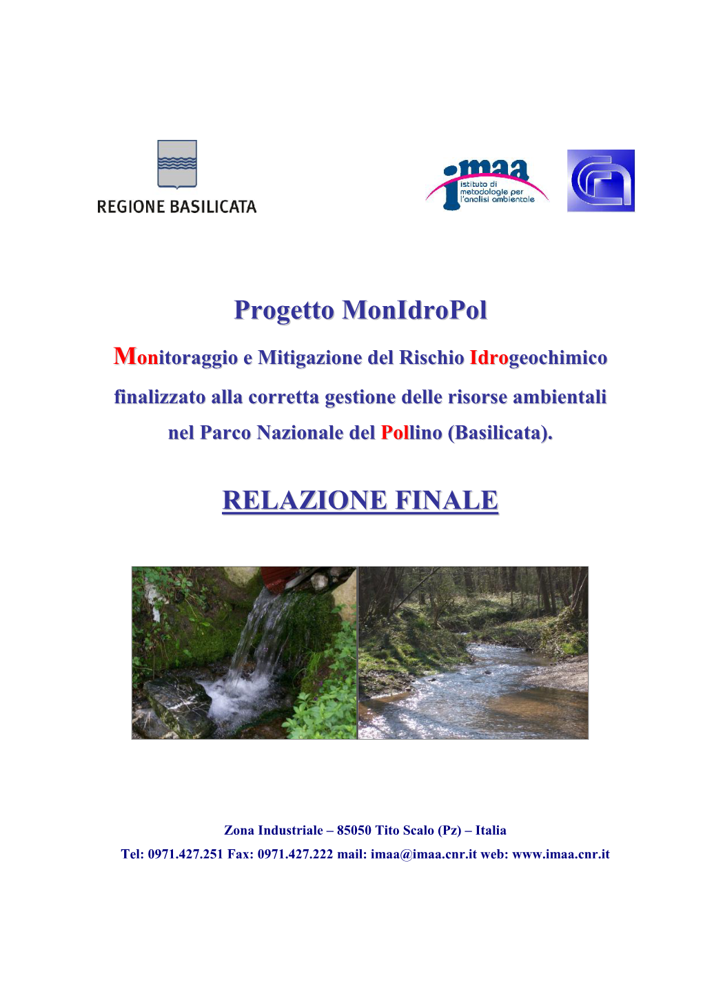 Progetto Monidropol RELAZIONE FINALE