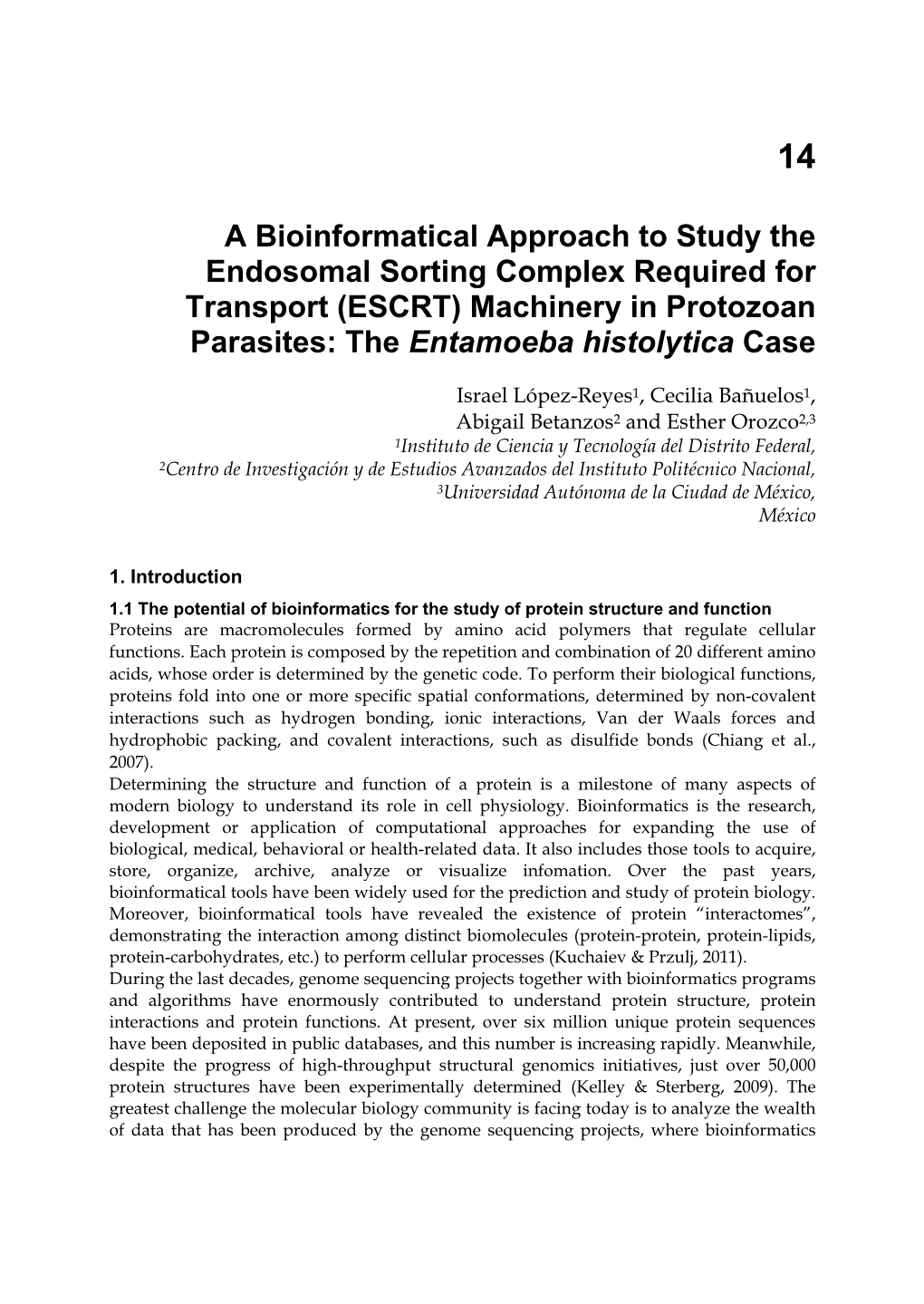 A Bioinformatical Approach to Study the Endosomal Sorting Complex Required for Transport (ESCRT) Machinery in Protozoan Parasites: the Entamoeba Histolytica Case