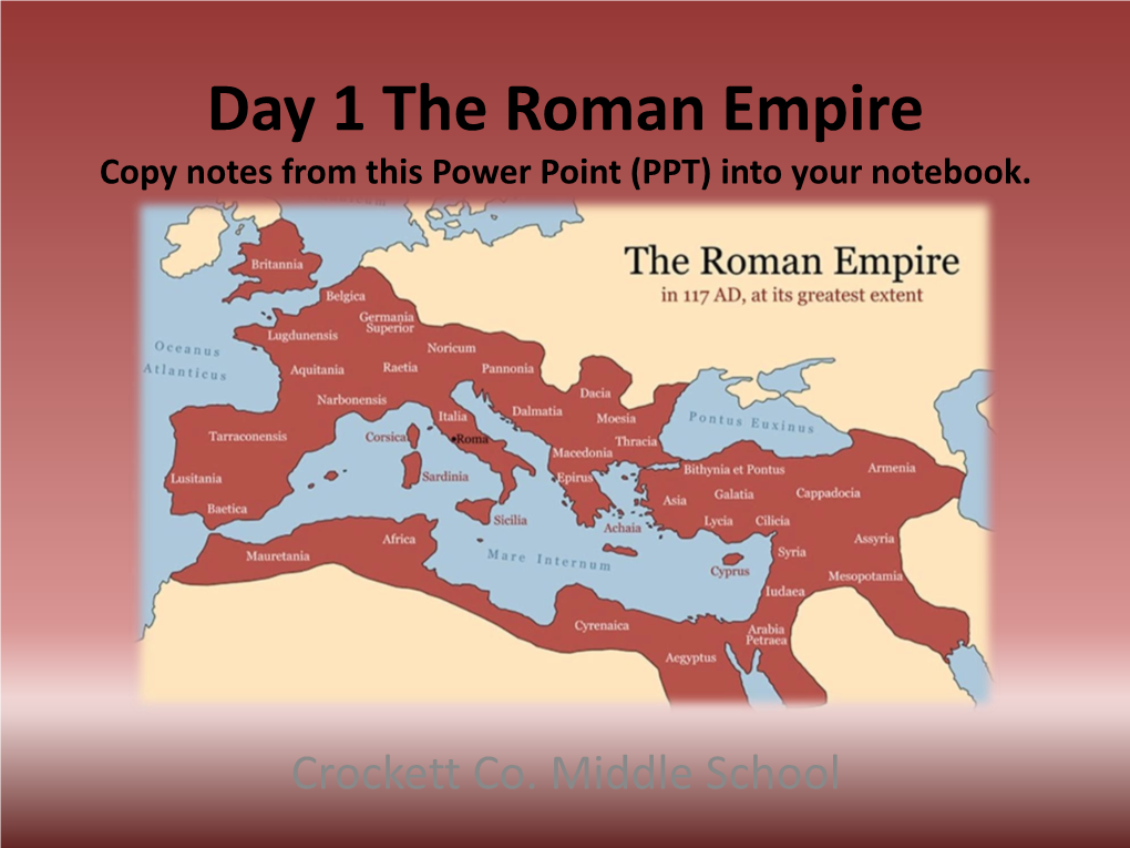 The Rise and Fall of the Roman Empire (30 BCE-476