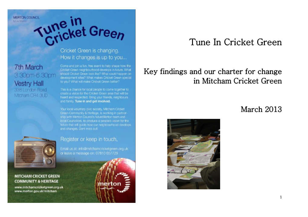 Tune in Cricket Green