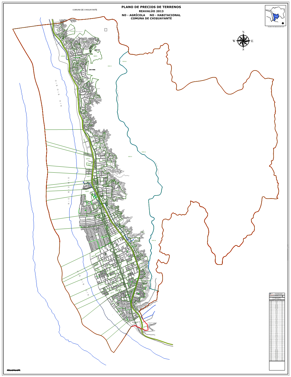 Plano De Precios De Terrenos Comuna De Chiguayante Hualpen 5($9$/Ò2 Concepcion