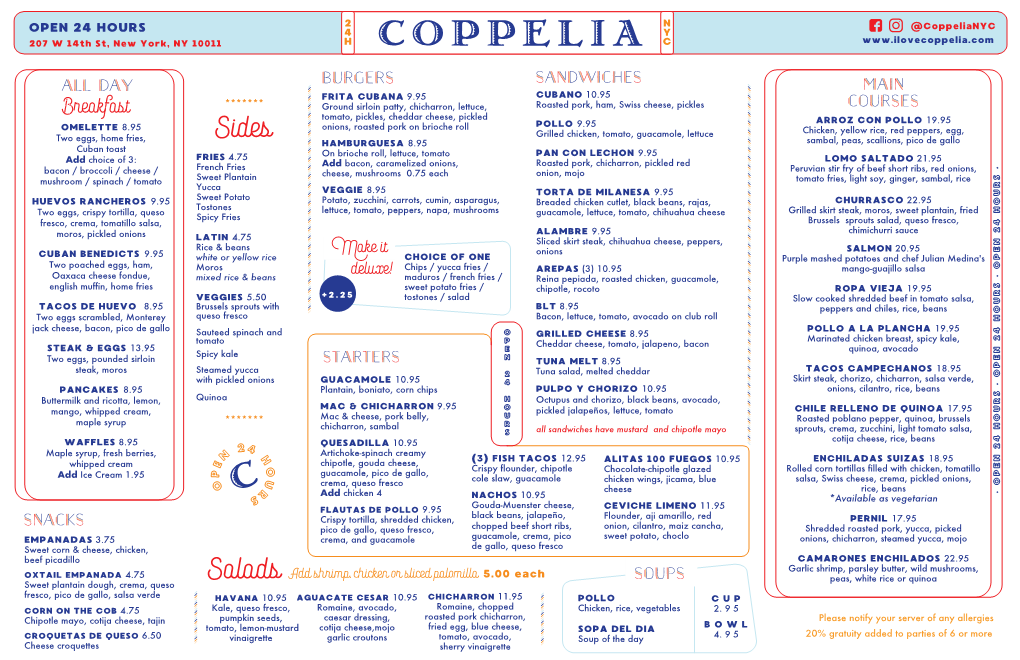 New Design Coppelia Menus Copy- DINNER