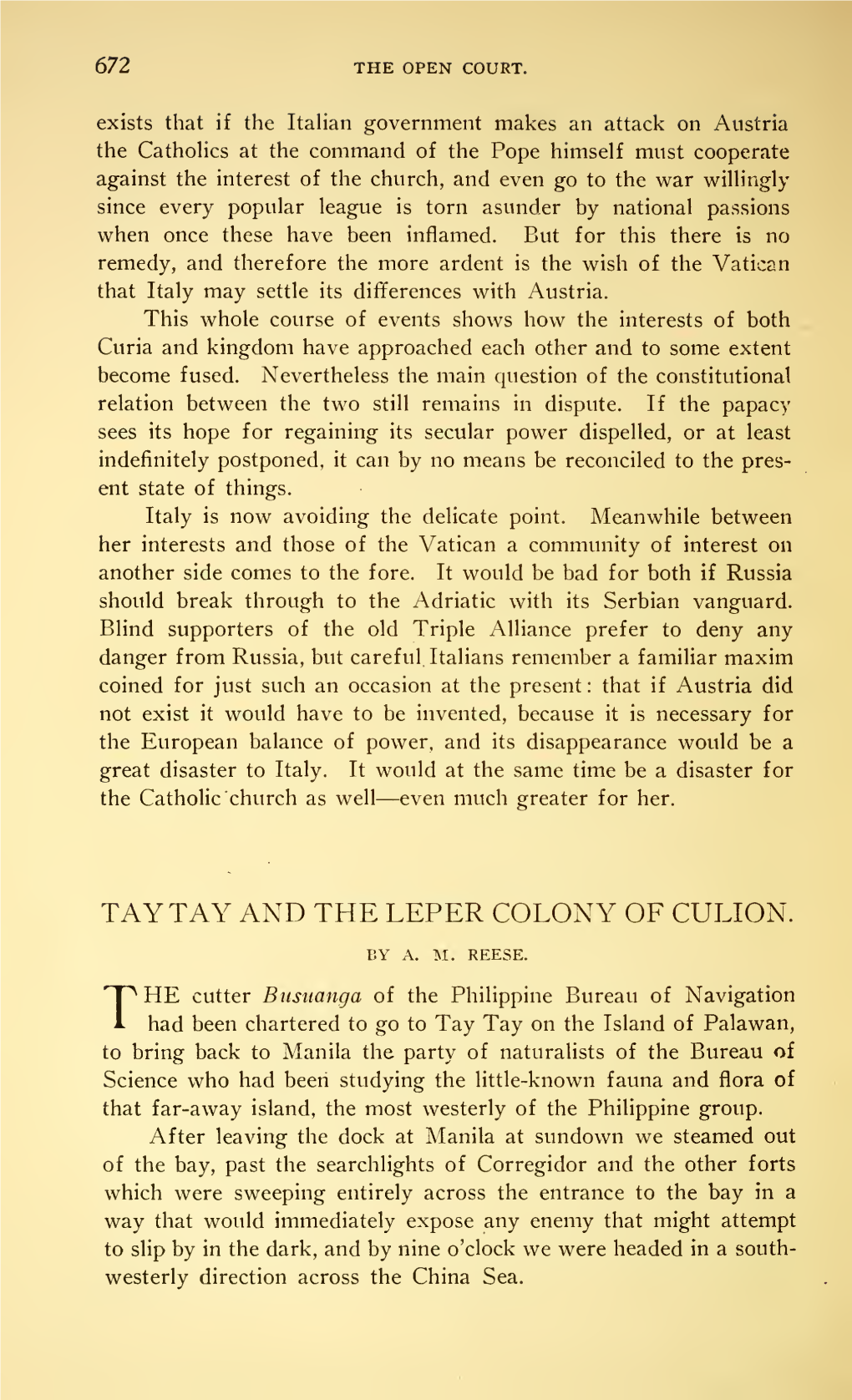 Tay Tay and the Leper Colony of Culion. 673