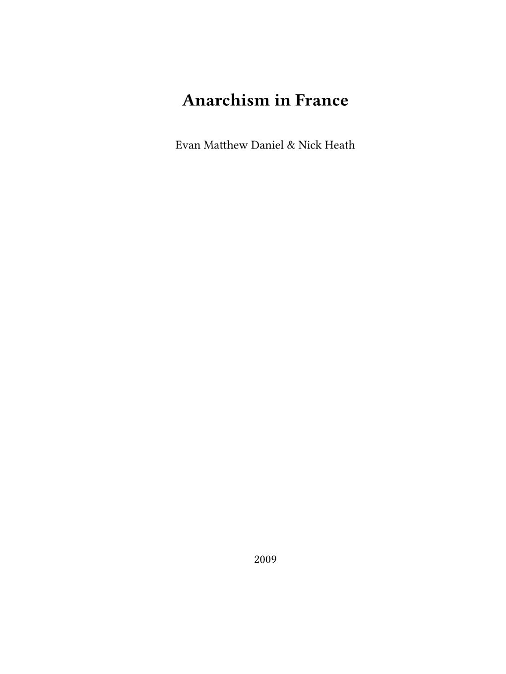 Anarchism in France