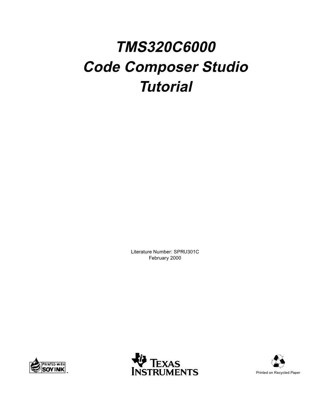 TMS320C6000 Code Composer Studio Tutorial