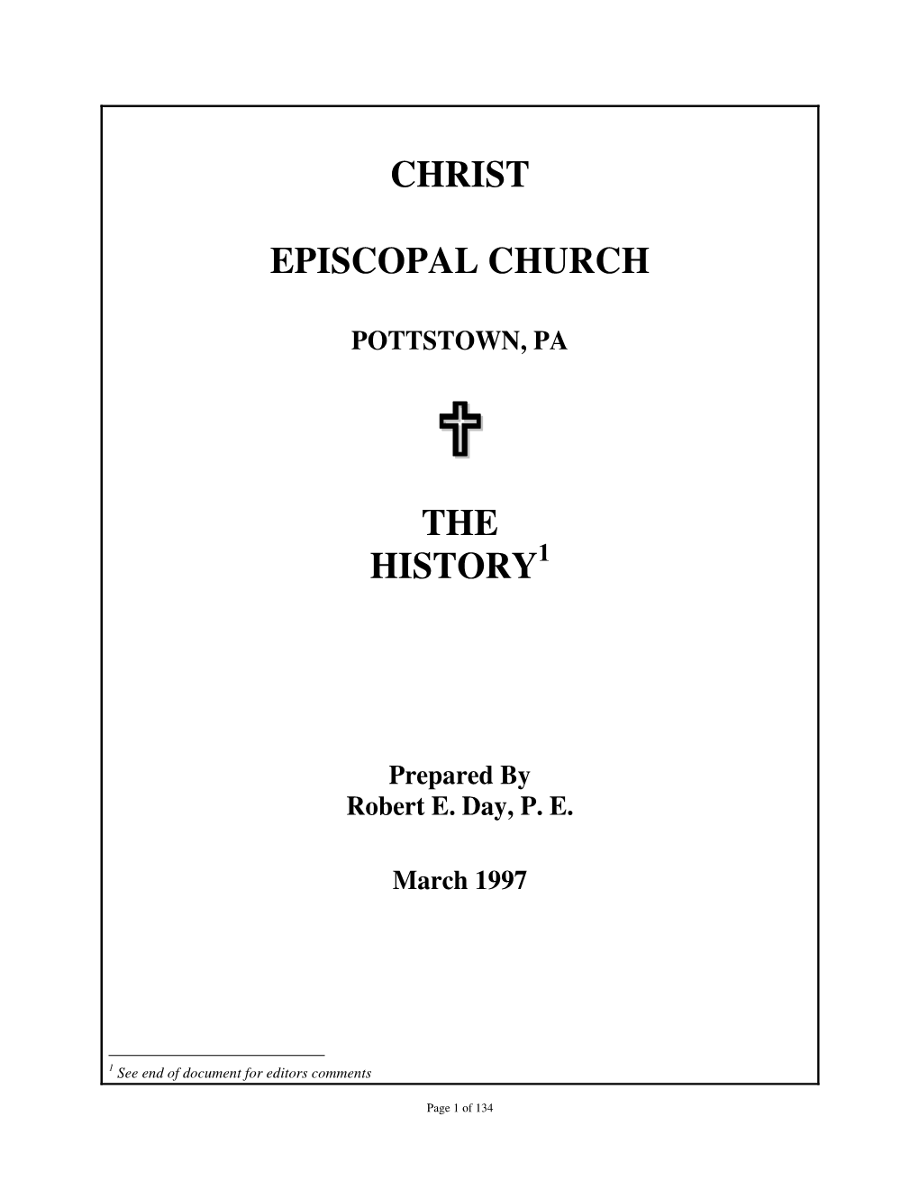 Christ Episcopal Church the History