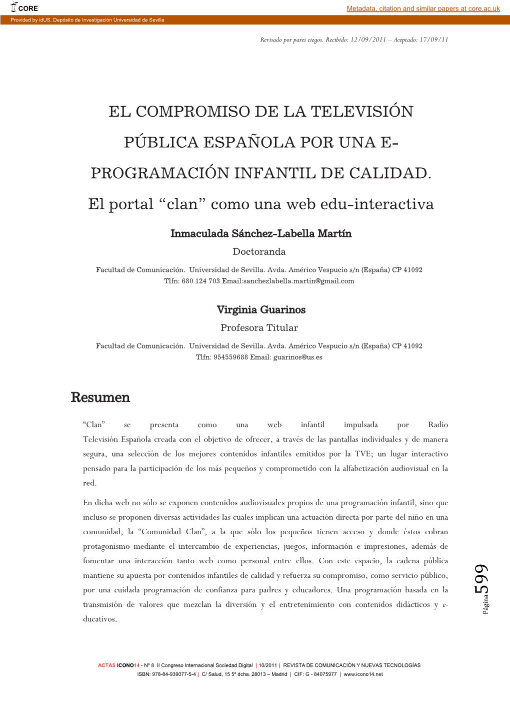 Clan” Como Una Web Edu-Interactiva