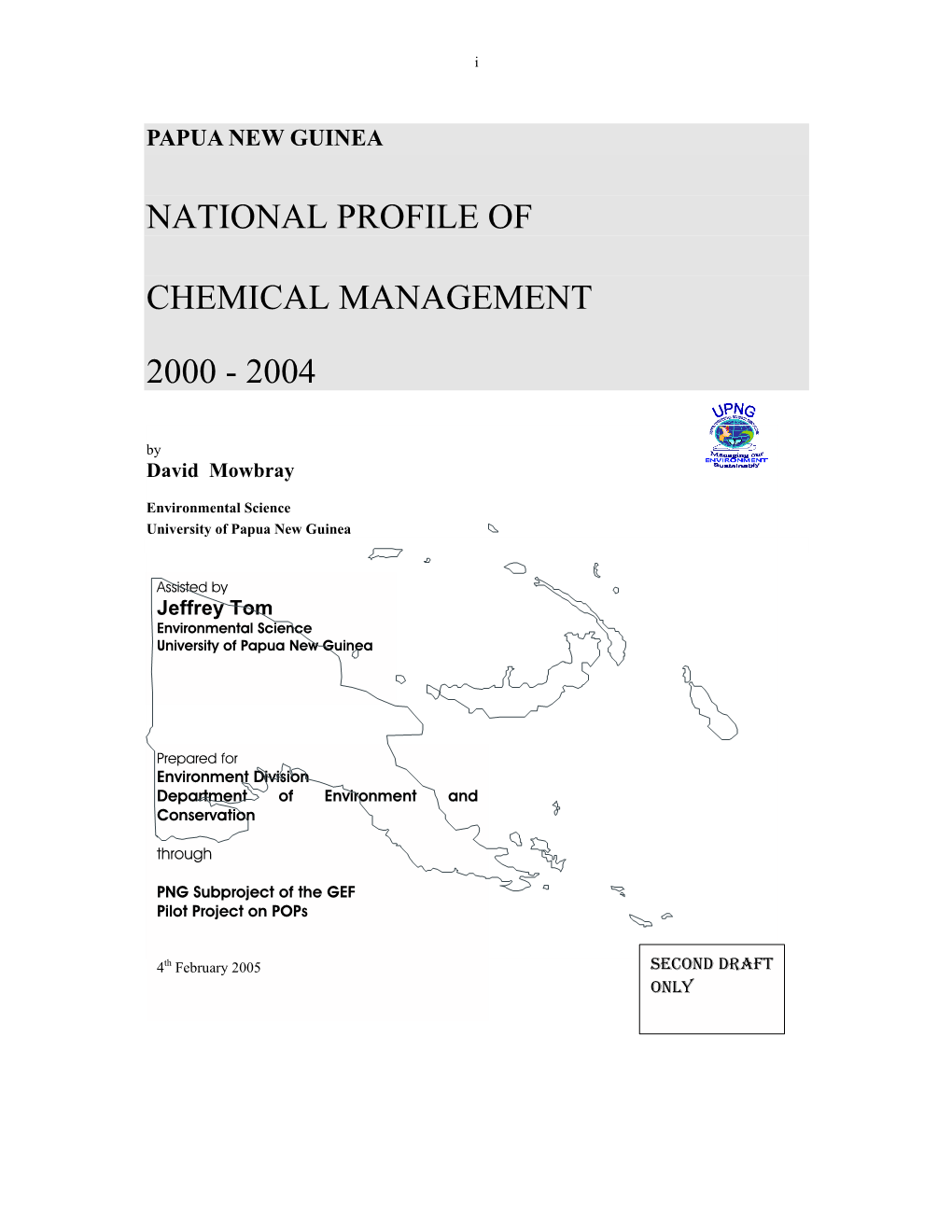 National Profile of Chemical Management 2000 -2004