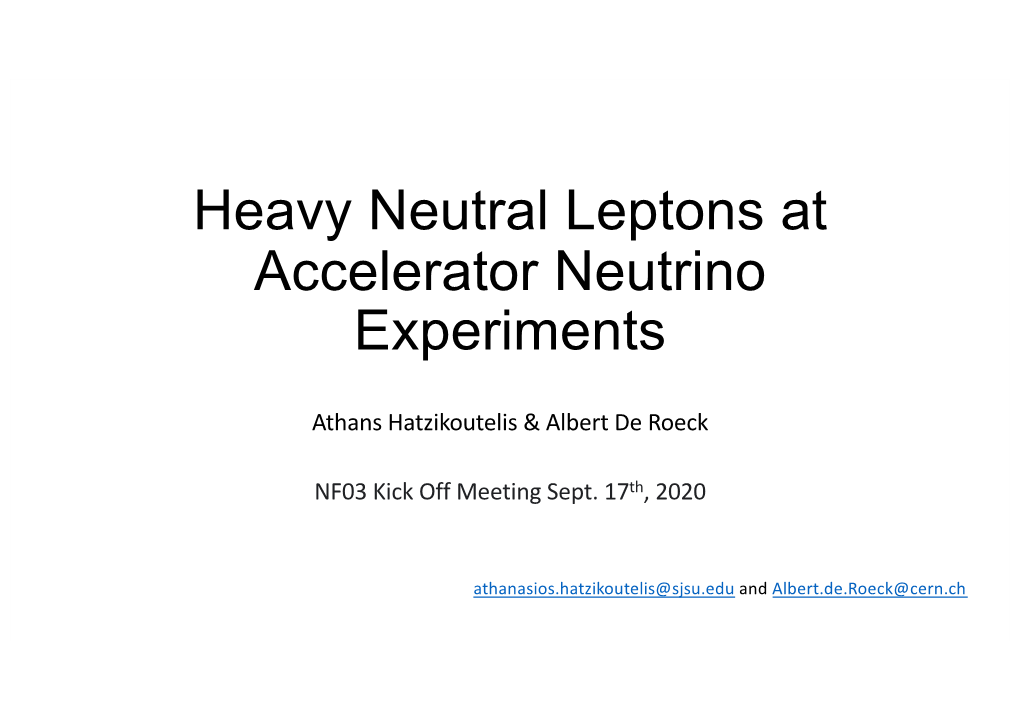 Heavy Neutral Leptons at Accelerator Neutrino Experiments