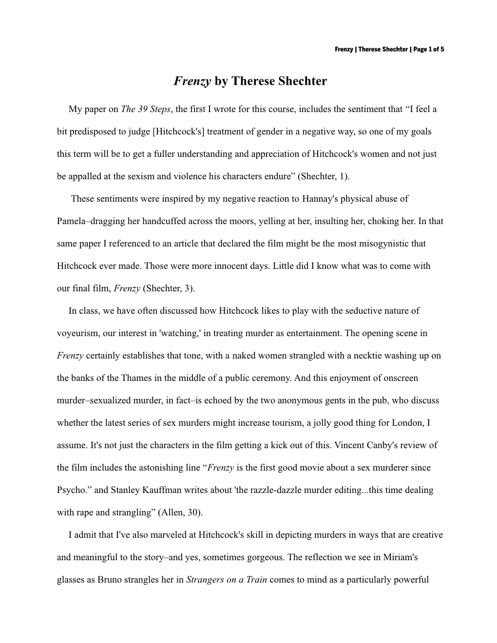 Frenzy | Therese Shechter | Page 1 of 5