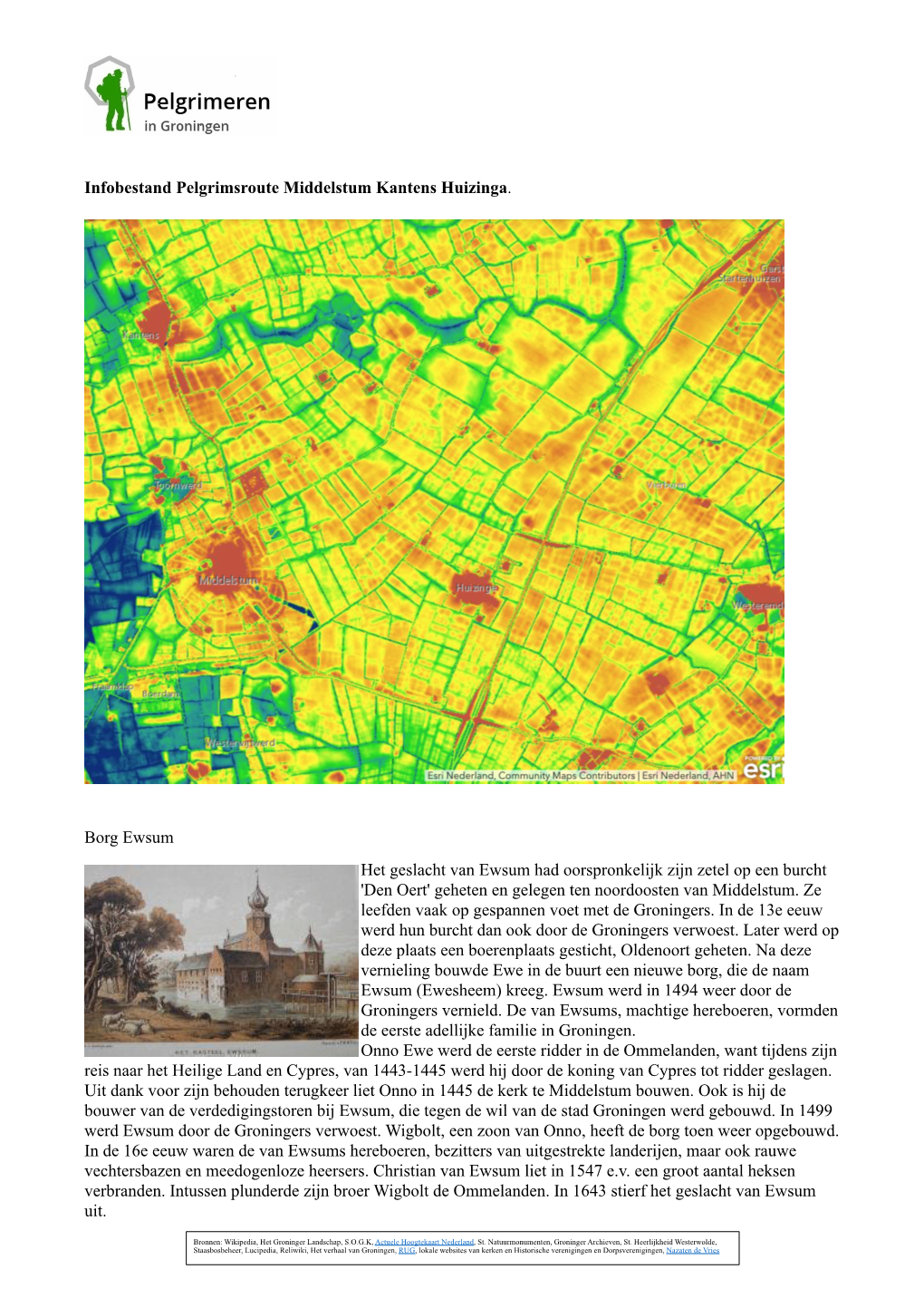 Infobestand Pelgrimsroute Middelstum Kantens Huizinge