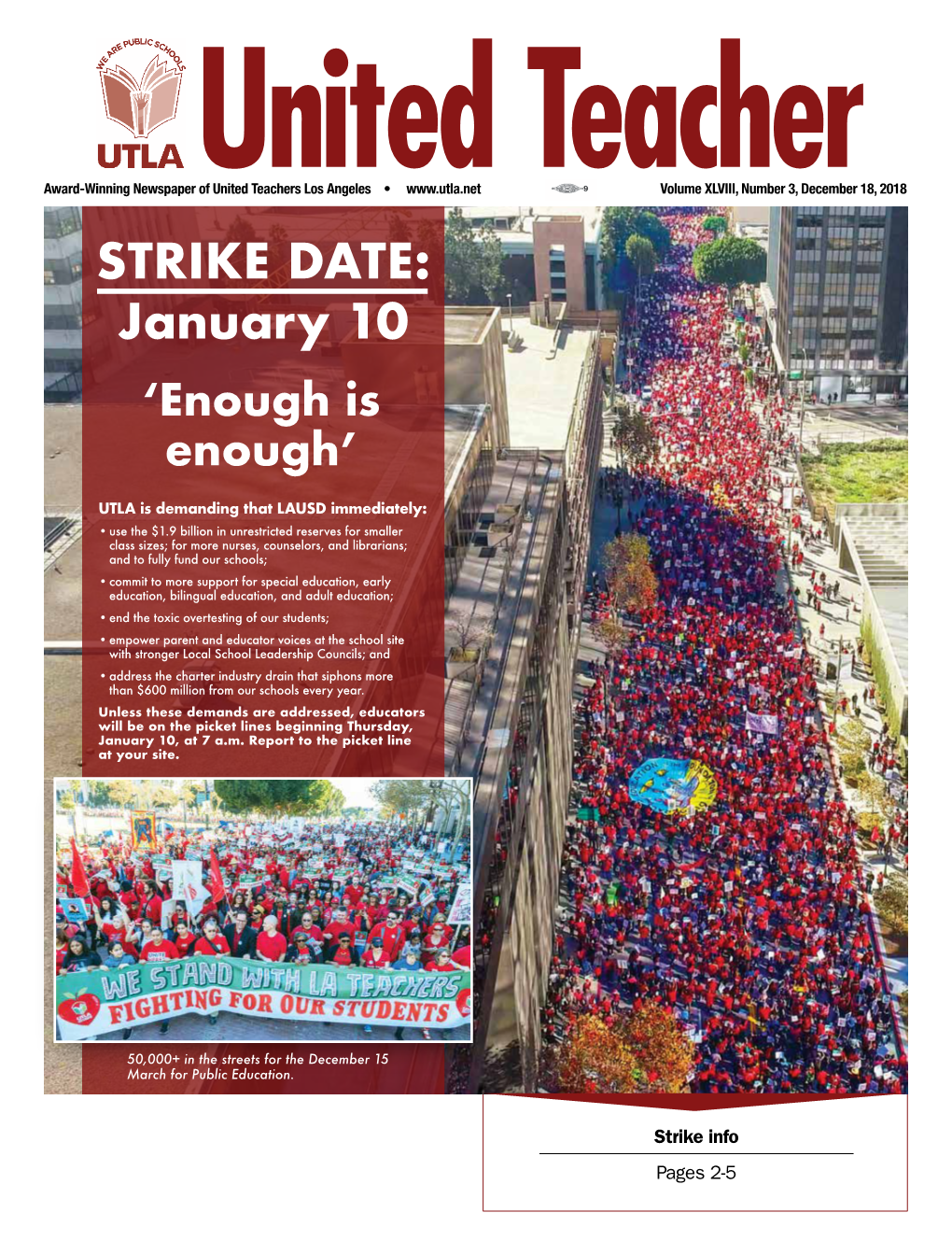 STRIKE DATE: January 10 ‘Enough Is Enough’
