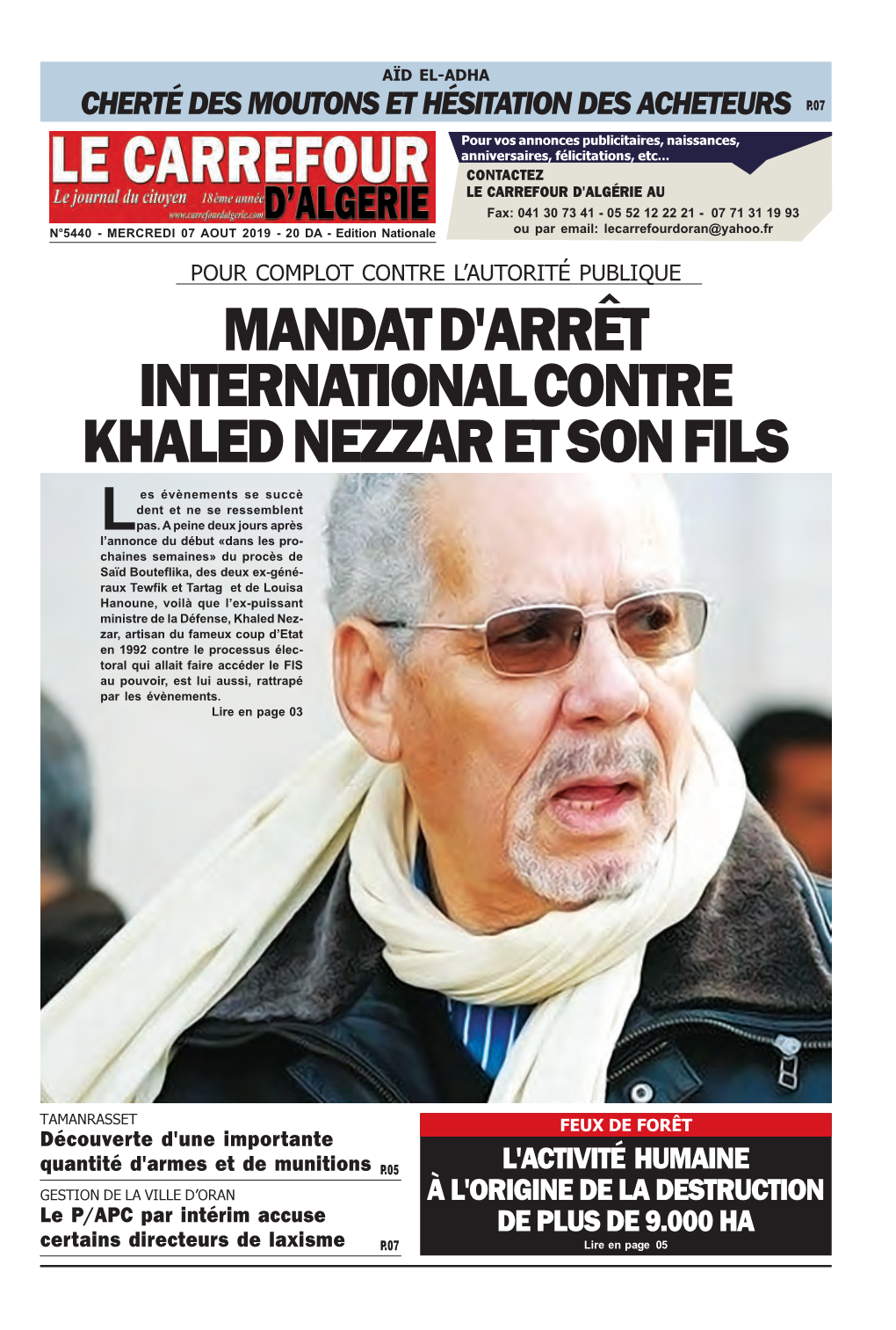 Mandat D'arrêt International Contre Khaled Nezzar Et