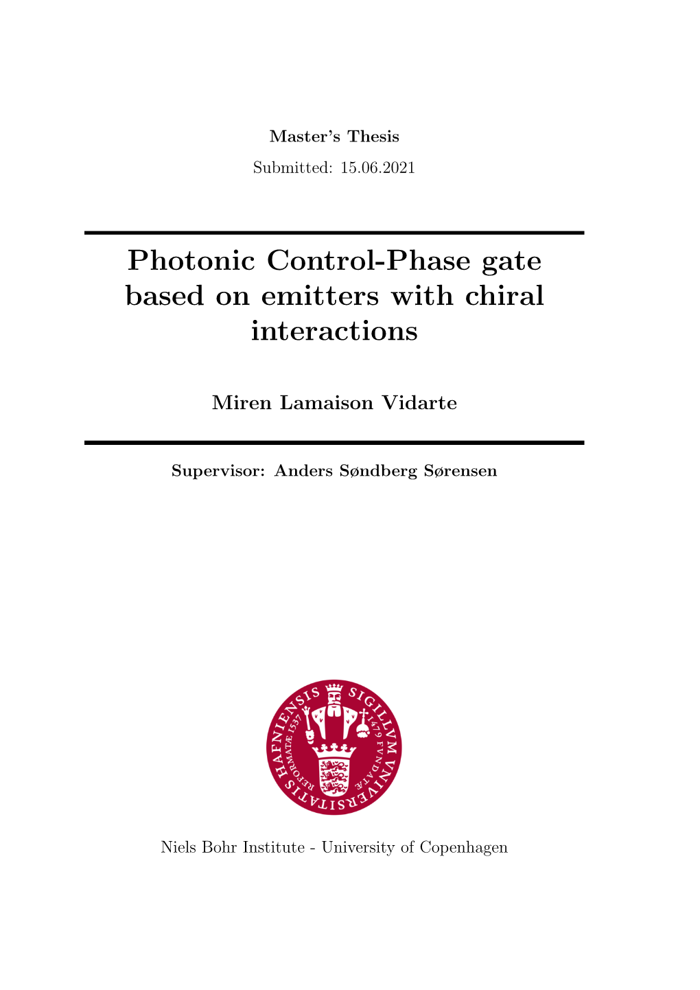 Photonic Control-Phase Gate Based on Emitters with Chiral Interactions