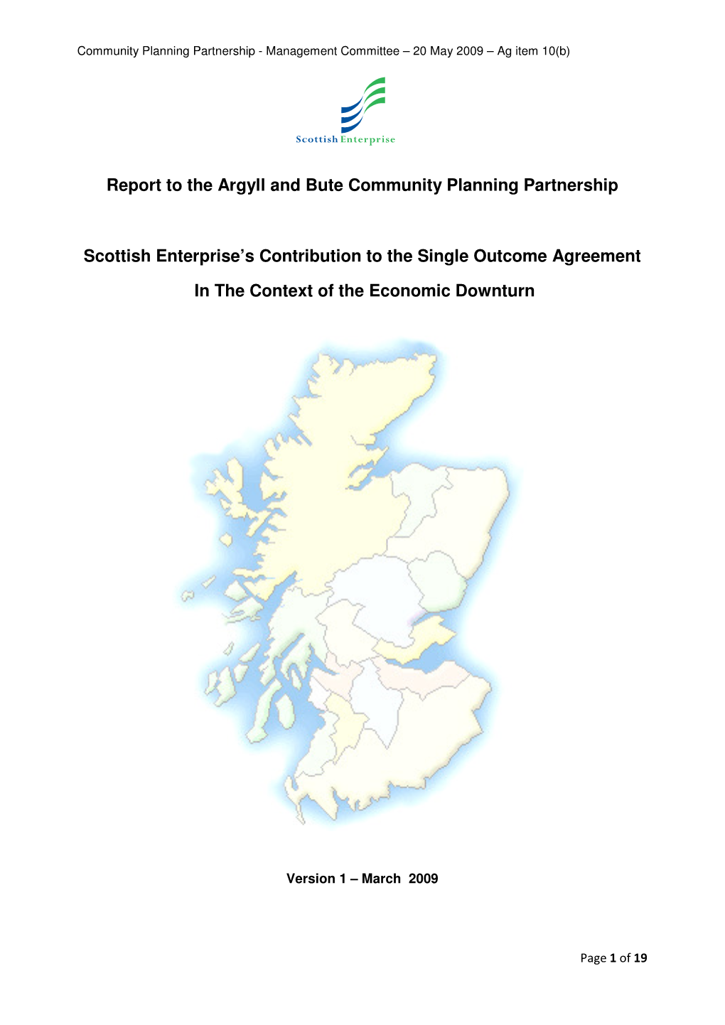 Report to the Argyll and Bute Community Planning Partnership