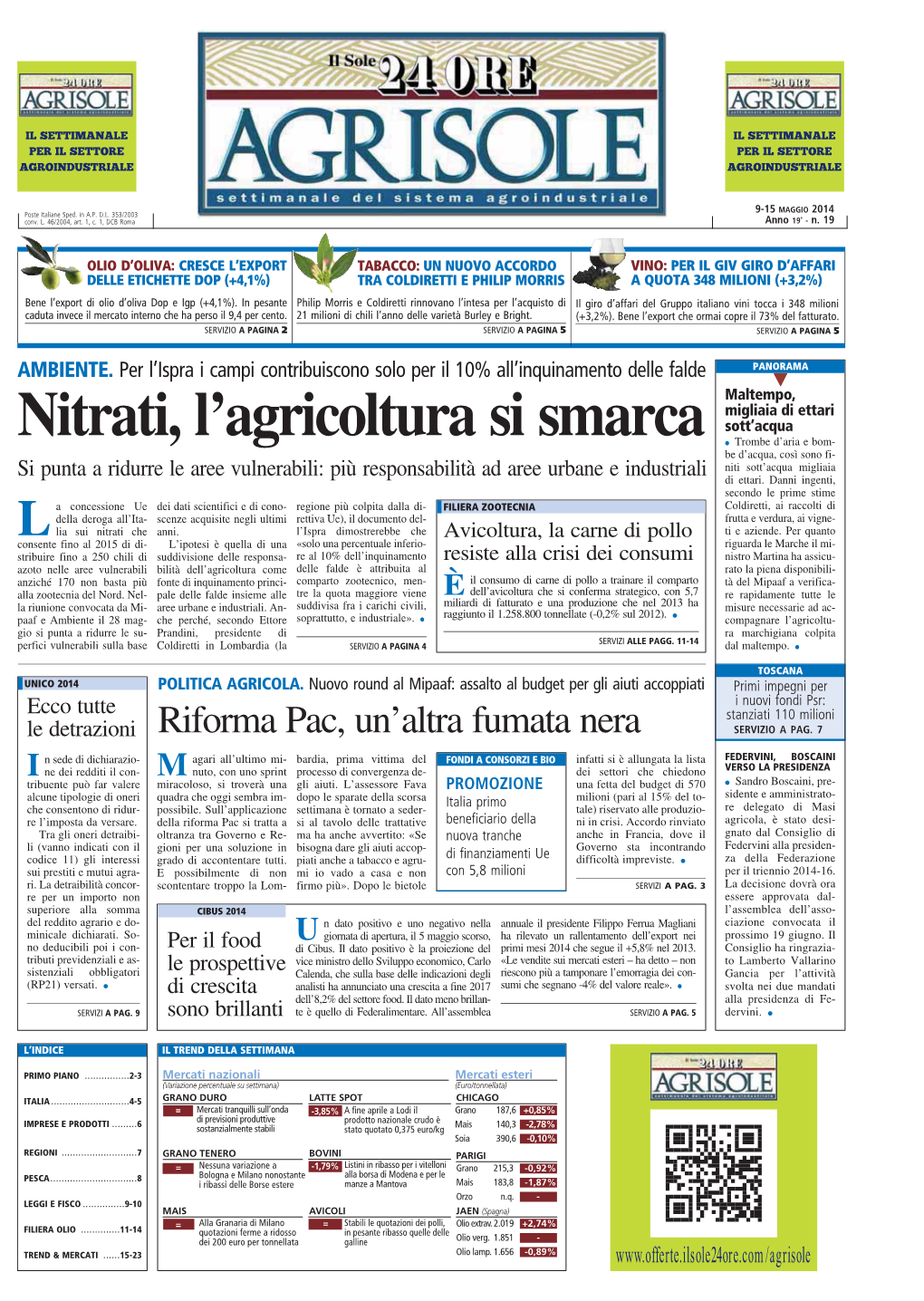 Nitrati, L'agricoltura Si Smarca