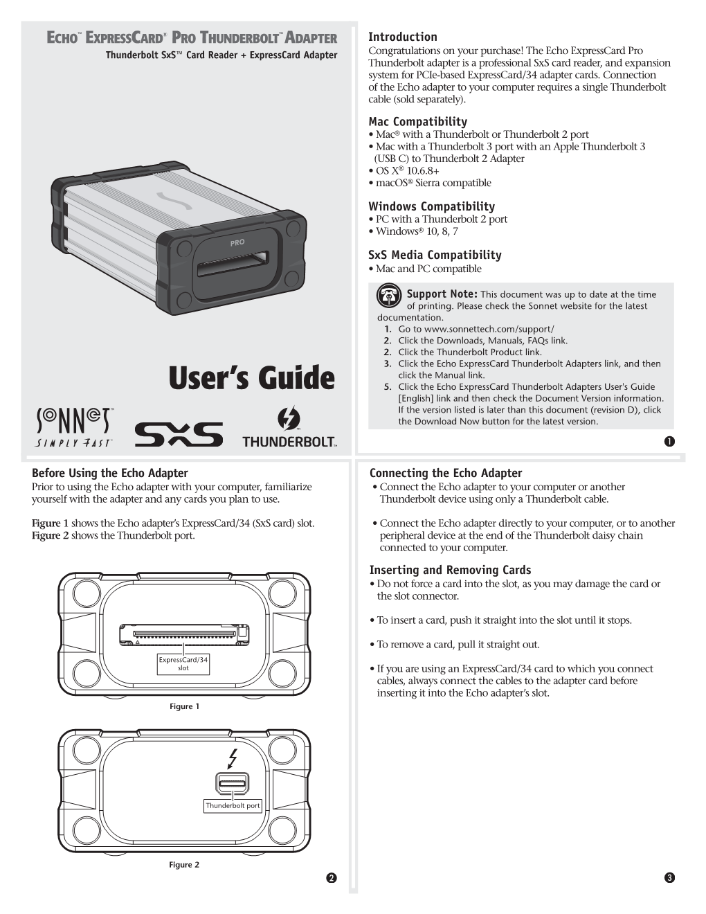 User's Guide ECHO™ EXPRESSCARD® PRO