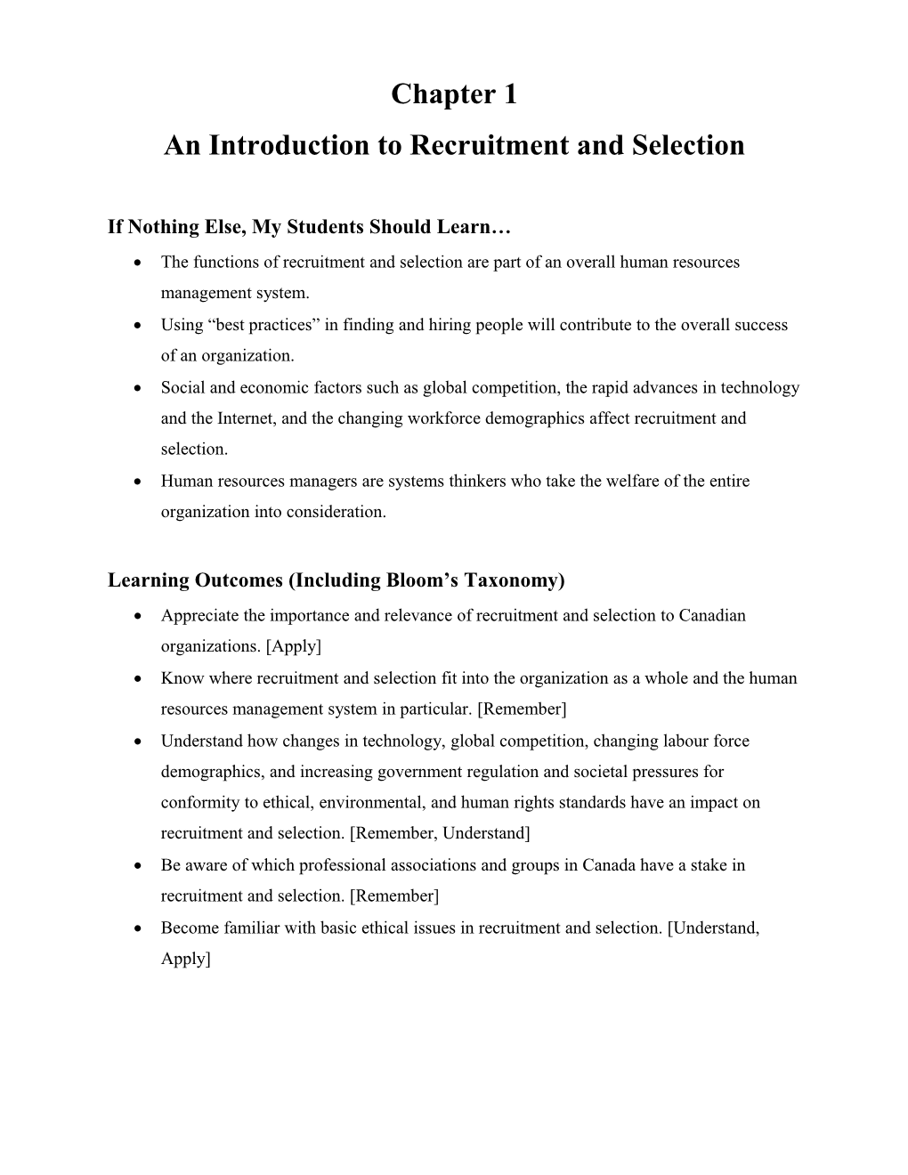 An Introduction to Recruitment and Selection