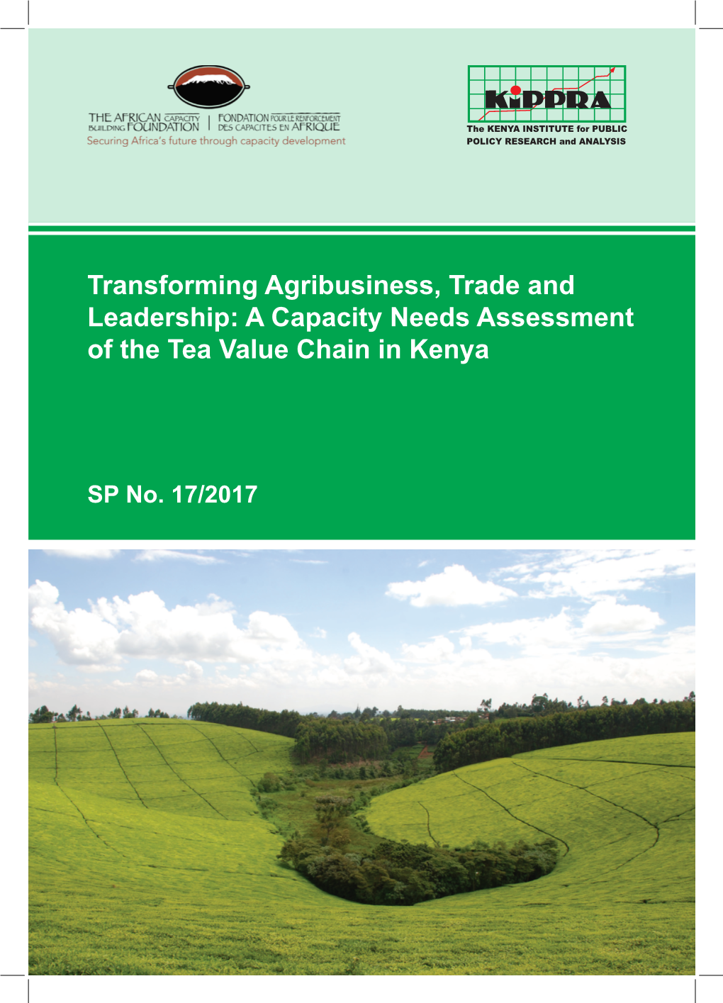 A Capacity Needs Assessment of the Tea Value Chain in Kenya