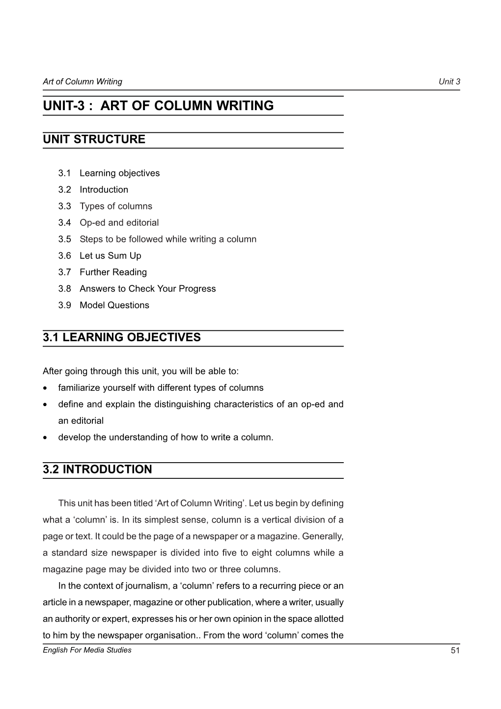 Unit 3 Setting