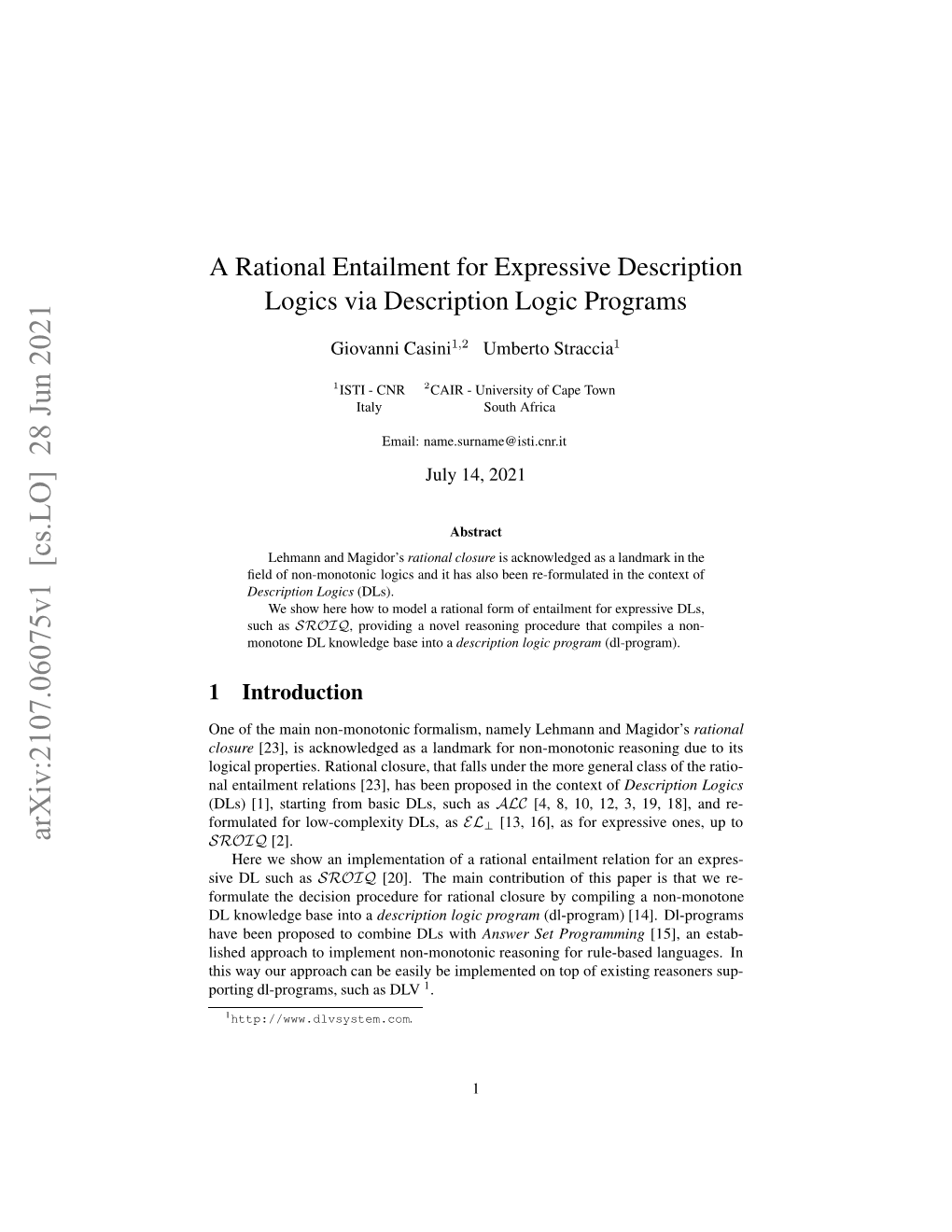 A Rational Entailment for Expressive Description Logics Via Description