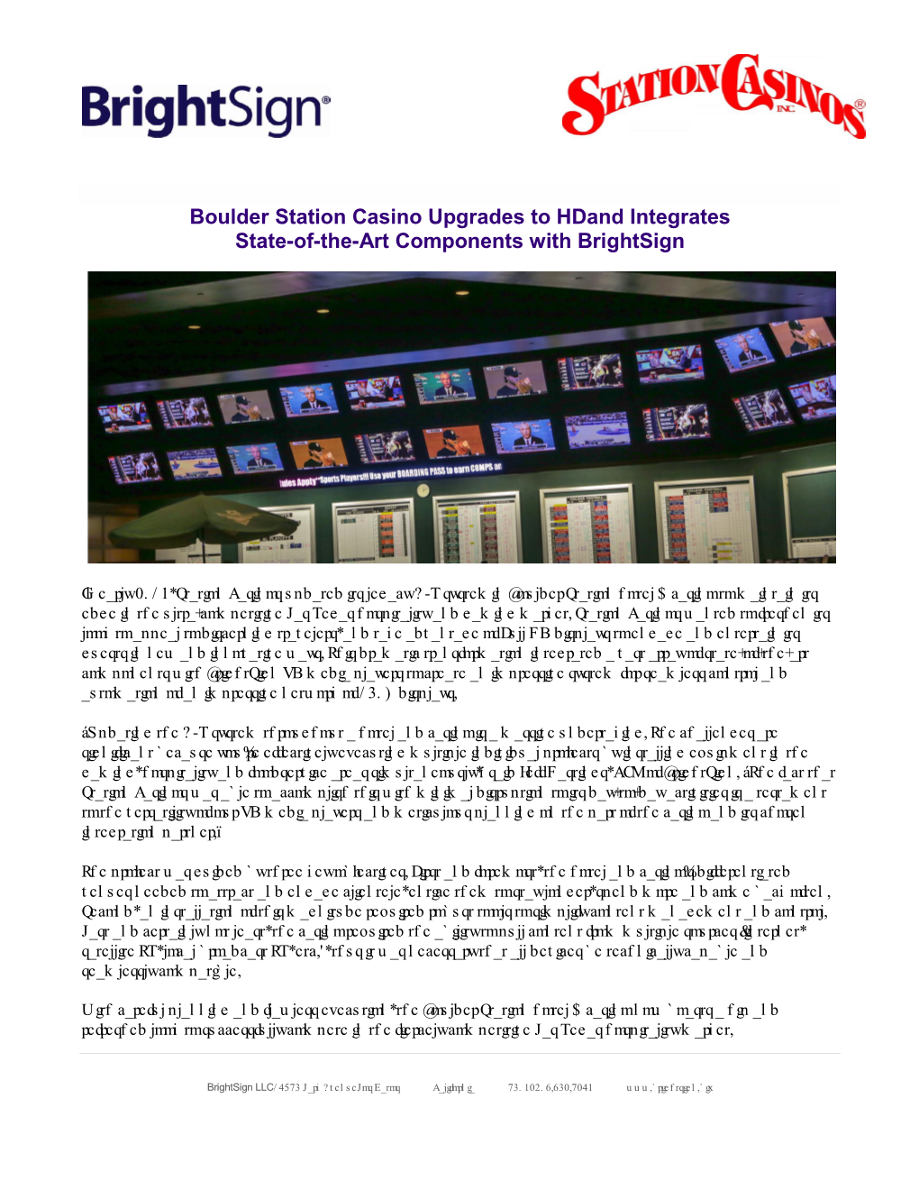 Boulder Station Casino Upgrades to Hdand Integrates State-Of-The-Art Components with Brightsign