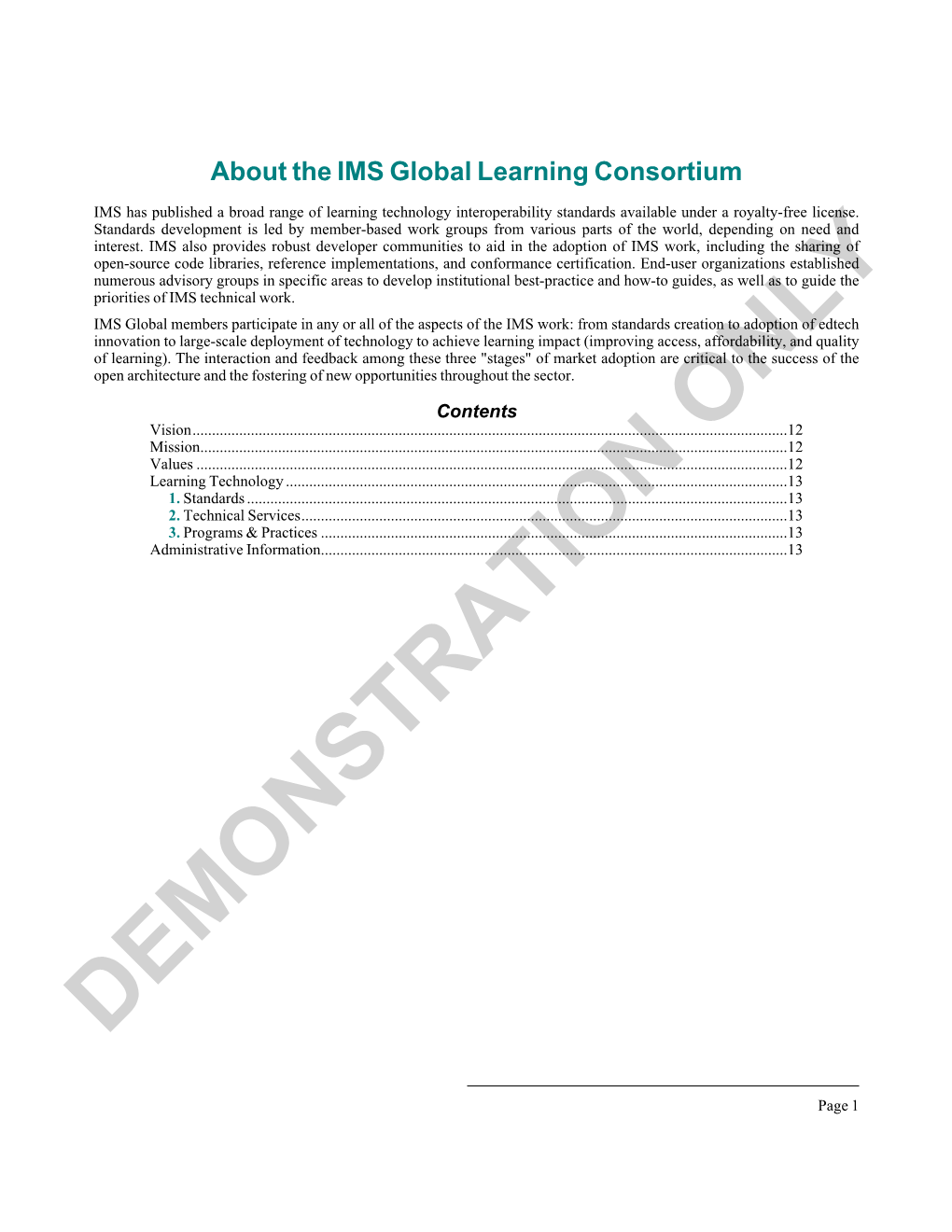 About the IMS Global Learning Consortium