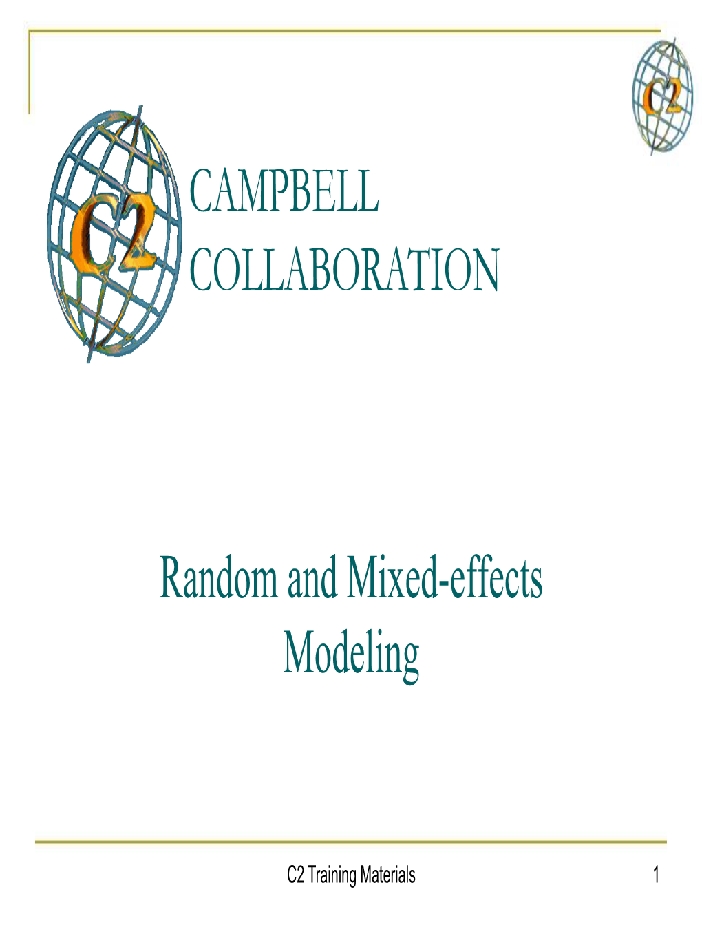 Random and Mixed-Effects Modeling