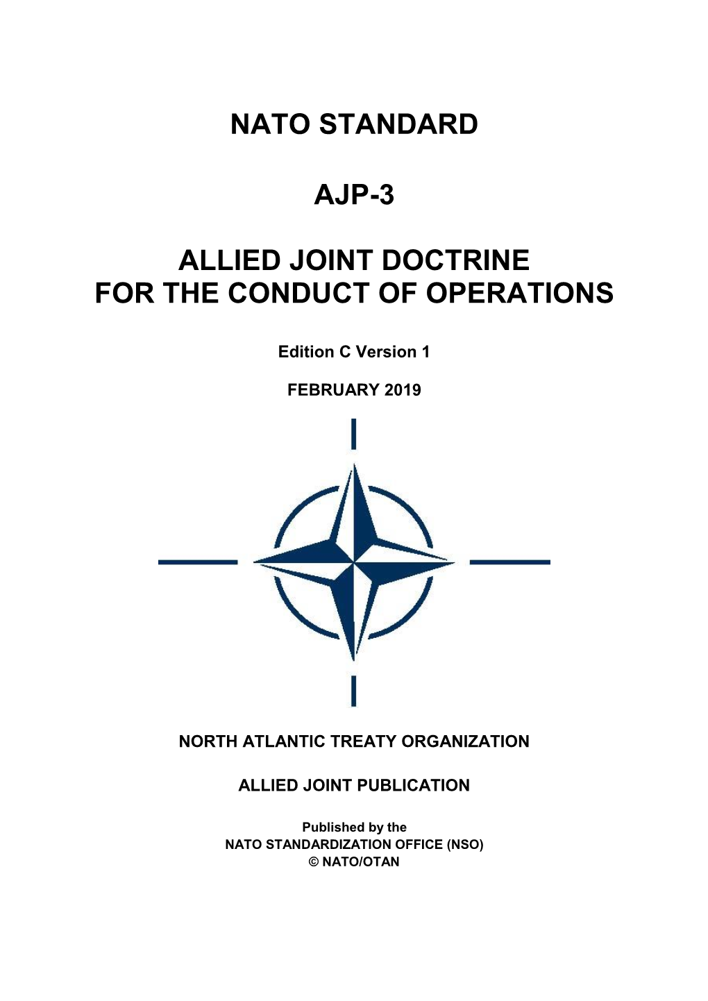 AJP-3, Allied Joint Doctrine for the Conduct of Operations