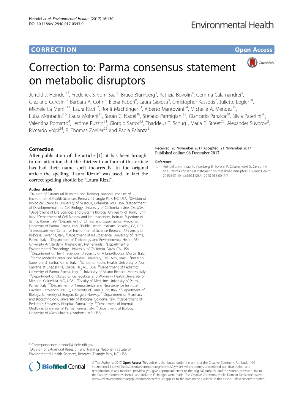 Correction To: Parma Consensus Statement on Metabolic Disruptors