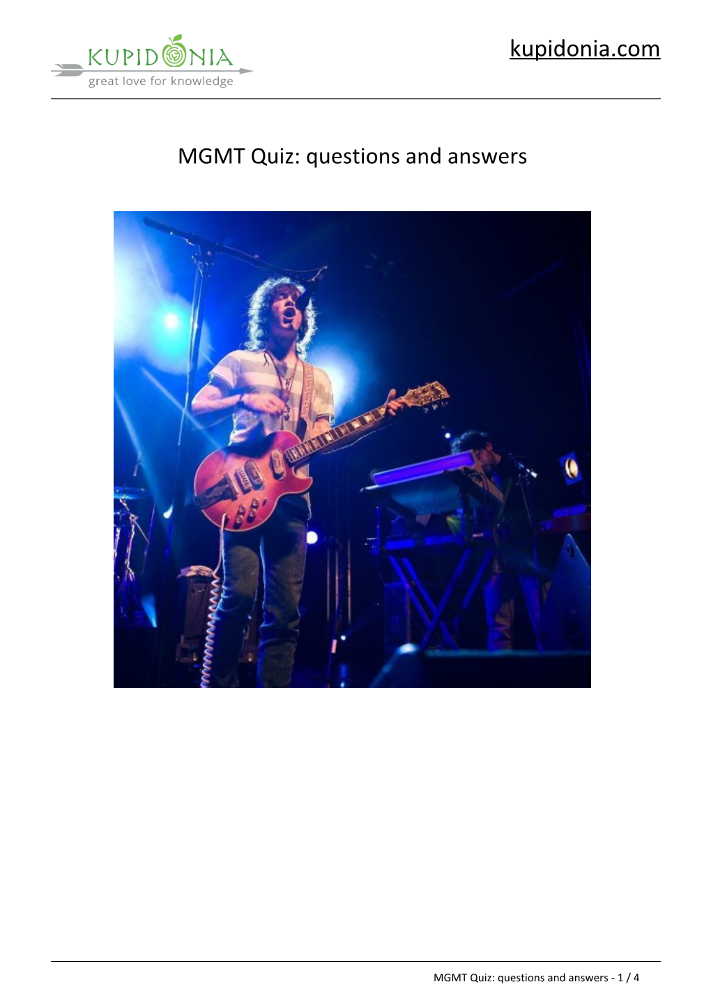 MGMT Quiz: Questions and Answers