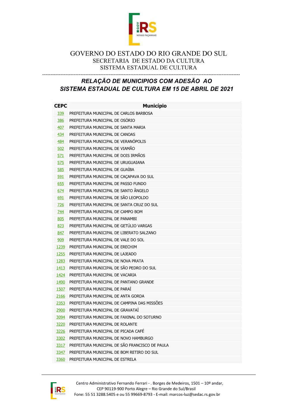 Governo Do Estado Do Rio Grande Do